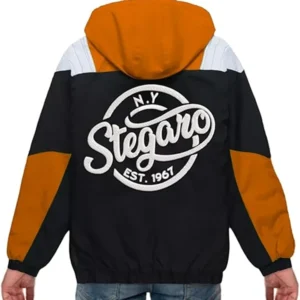 Brooks Stegaro Black And Orange Anorak Jacket Back