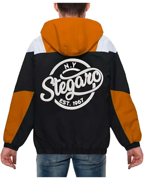 Brooks Stegaro Black And Orange Anorak Jacket Back