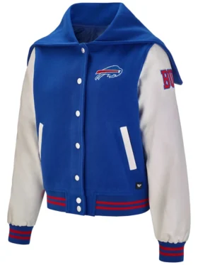 Buffalo Bills Royal Blue Hooded Varsity Jacket