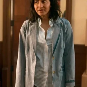 Buy Bela Malhotra The Sex Lives of College Girls Blue Denim Blazer