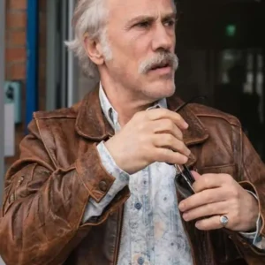 Buy Christoph Waltz Old Guy Leather Jacket