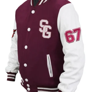 Buy Reece Stegaro Soccer Maroon Varsity Jacket
