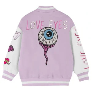 Buy Rosie Love Eyes Stegaro Varsity Jacket Back