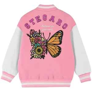 Camille Blossom Stegaro Varsity Jacket Back