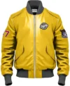 Charlie Stegaro Yellow Bomber Leather Jacket