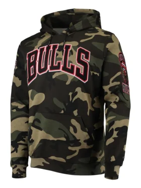 Chicago Bulls Team Pullover Hoodie Camo 