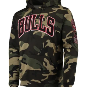 Chicago Bulls Team Pullover Hoodie Camo 