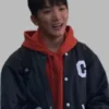 Choi Min young XO Kitty Black Varsity Jacket