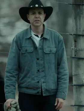 Christmas Cowboy Armando Gutierrez Blue Denim Jacket