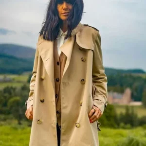 Claudia Winkleman The Traitors UK Beige Cotton Coat