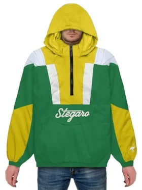 Cole Anorak Green Yellow Stegaro Jacket