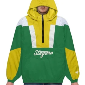 Cole Anorak Green Yellow Stegaro Jacket