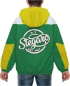 Cole Anorak Green Yellow Stegaro Jacket Back