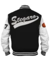 Creed Stegaro Black And White Varsity Jacket Back