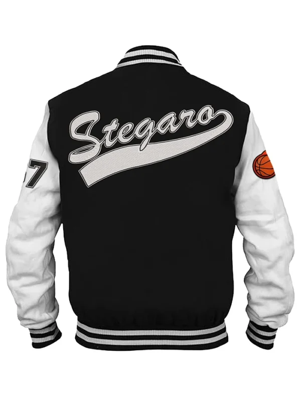 Creed Stegaro Black And White Varsity Jacket Back