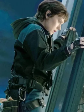 Daisy Ridley Cleaner Black and Blue Jacket For Sale