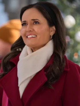 Danica McKellar A Cinderella Christmas Ball Wool Coat