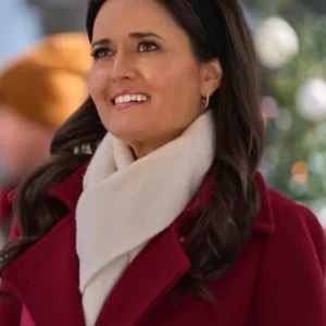 Danica McKellar A Cinderella Christmas Ball Wool Coat