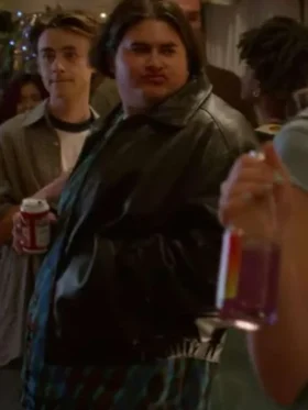 Danny Y2K Black Leather Jacket