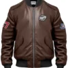 Darren Stegaro Brown Bomber Leather Jacket