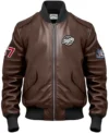 Darren Stegaro Brown Bomber Leather Jacket