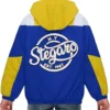 David Anorak Royal Blue And Yellow Stegaro Jacket Back
