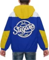 David Anorak Royal Blue And Yellow Stegaro Jacket Back