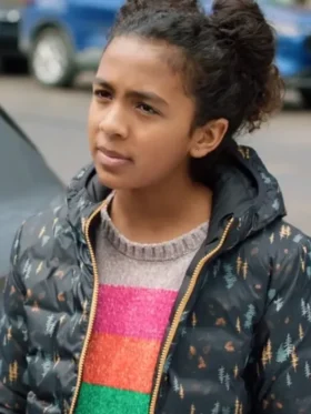 Delia Lisette Chambers Jingle Bell Love Bomber Jacket