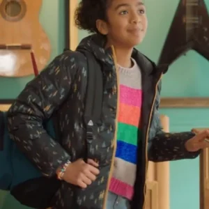 Delia Lisette Chambers Jingle Bell Love Bomber Jacket For Sale