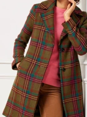 Diane Miller General Hospital Wool Plaid Coat For Sale