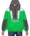 Donte Green And Grey Stegaro Hooded Jacket