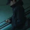 Eddie Redmayne The Day of the Jackal Black Hooded Jacket