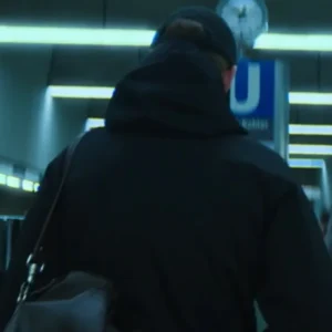 Eddie Redmayne The Day of the Jackal Black Hooded Jacket For Sale