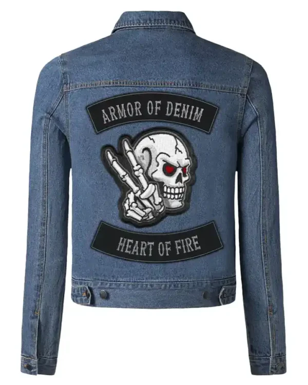 Ehrentraud Stegaro Armor Of Denim Blue Jacket Back