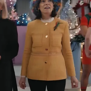 Elsbeth S02 Carrie Preston Yellow Tweed Coat