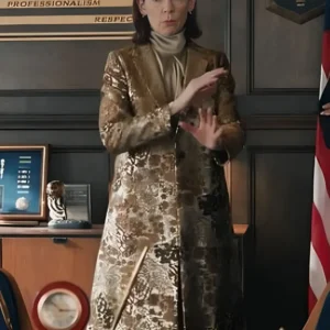 Elsbeth Season 02 Carrie Preston Jacquard Coat