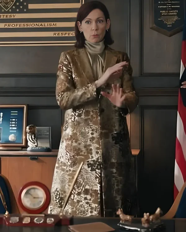 Elsbeth Season 02 Carrie Preston Jacquard Coat