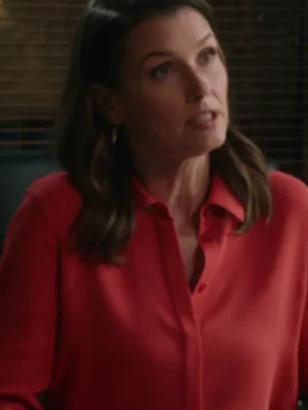 Erin Reagan Blue Bloods Orange Shirt front