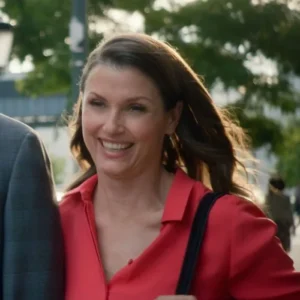 Erin Reagan Blue Bloods Orange Shirt left