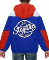 Filip Red And Blue Stegaro Hooded Jacket Back