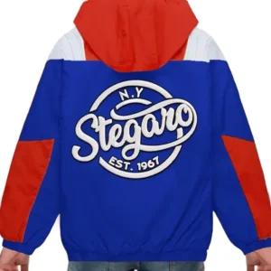 Filip Red And Blue Stegaro Hooded Jacket Back