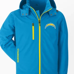 Finn Los Angeles Chargers Blue Full-Zip Jacket