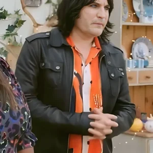 Great British Bake Off Noel Fielding Black Leather Jacket