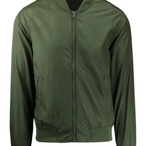 Green Bomber Cotton Jacket