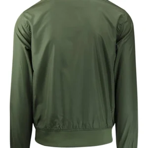 Green Bomber Cotton Jacket Back