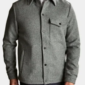 Grey Cashmere Wool Blend Botto Jacket