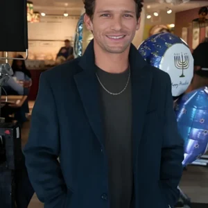 Hanukkah on the Rocks Daren Kagasoff Blue Wool Coat