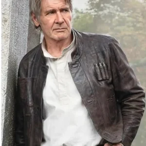 Harrison Ford Star Wars TFA Brown Leather Jacket