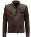 Harrison Ford Star Wars TFA Brown Leather Jacket Front