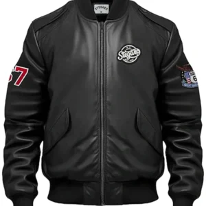 Ivan Bomber Stegaro Leather Black Jacket